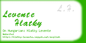 levente hlatky business card